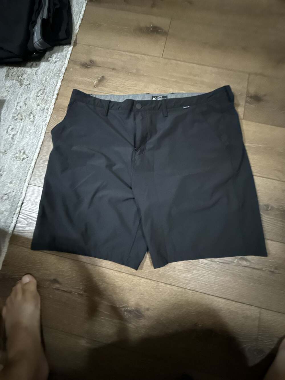 Hurley Phantom Shorts Size 40 Black Performance Golf Casual